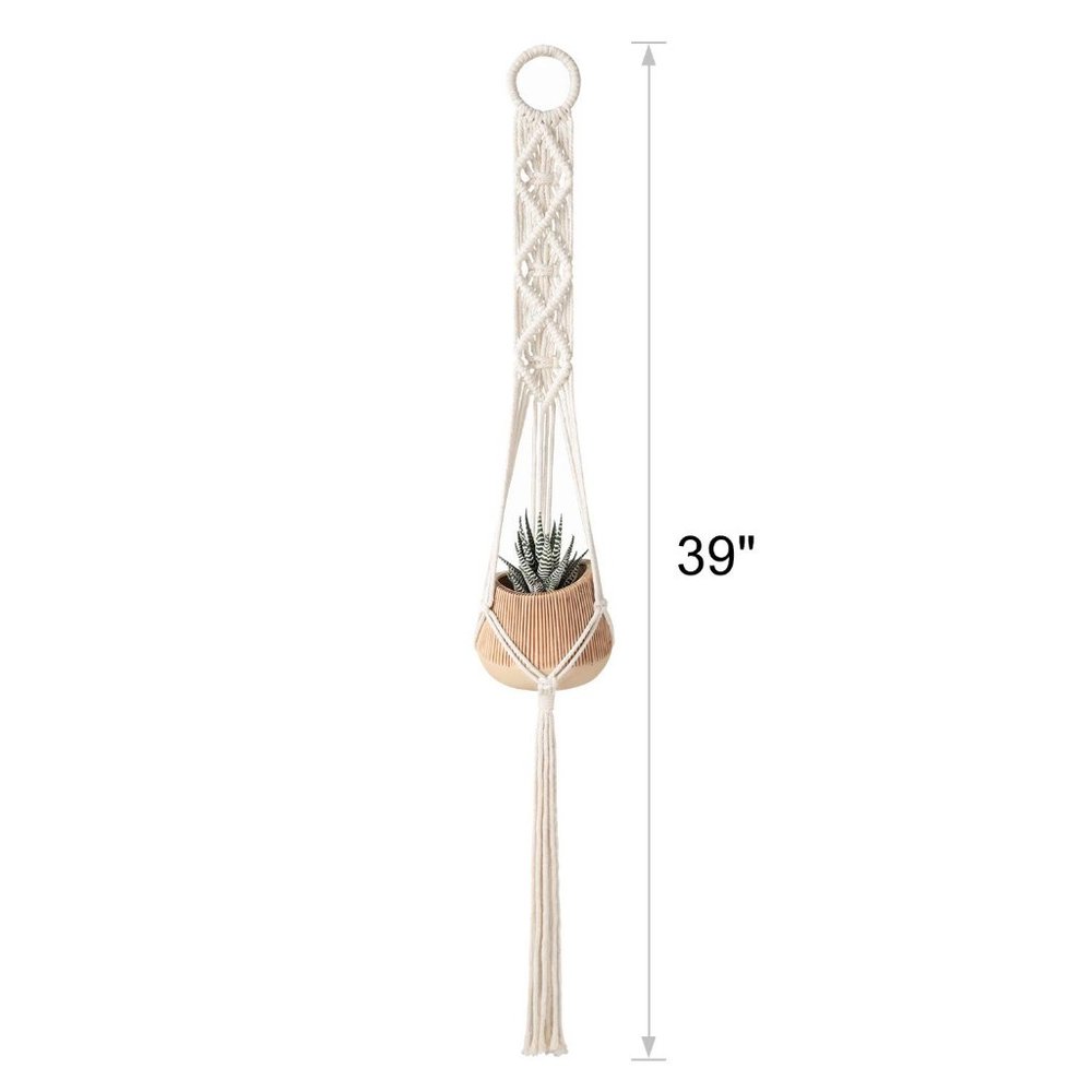 🌻NEW🌻 3 Bohemian Macrame Hanging Plant Holders - Picture 4 of 6